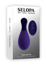 Load image into Gallery viewer, Selopa Egg On Me Rechargeable Silicone Egg Vibrator - Purple

