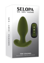 Load image into Gallery viewer, Selopa The Colonel Rechargeable Silicone Anal Plug - Green

