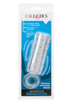 Load image into Gallery viewer, Sensation Enhancer Penis Sleeve with Scrotum Support - Clear

