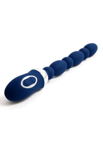 Load image into Gallery viewer, Sensuelle Homme Flexii Beads Silicone Rechargeable Probe - Blue/Navy Blue/Silver
