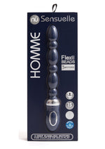 Load image into Gallery viewer, Sensuelle Homme Flexii Beads Silicone Rechargeable Probe - Blue/Navy Blue/Silver
