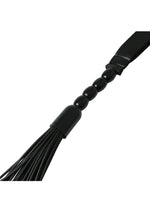 Load image into Gallery viewer, Sex and Mischief Beaded Flogger Noir Whip - Black - 16in
