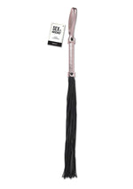 Load image into Gallery viewer, Sex and Mischief Brat Flogger - Black/Rose Gold
