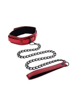 Load image into Gallery viewer, Sex and Mischief Ex&#39;s Andamp; Oh&#39;s Collar and Leash - Black/Red
