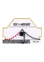 Load image into Gallery viewer, Sex and Mischief Ex&#39;s Andamp; Oh&#39;s Crystal Day Collar - Black/Red
