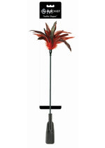Load image into Gallery viewer, Sex and Mischief Feather Slapper - Black/Red
