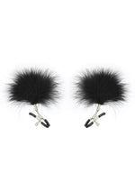 Load image into Gallery viewer, Sex and Mischief Feathered Nipple Clamps - Black
