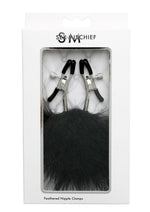Load image into Gallery viewer, Sex and Mischief Feathered Nipple Clamps - Black
