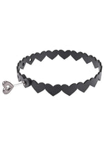 Load image into Gallery viewer, Sex and Mischief Heart Day Collar - Black

