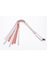 Load image into Gallery viewer, Sex and Mischief Peaches N Creame Stripe Flogger - Ivory/Orange

