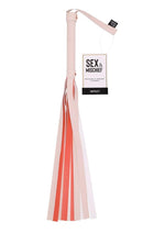 Load image into Gallery viewer, Sex and Mischief Peaches N Creame Stripe Flogger - Ivory/Orange
