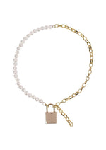 Load image into Gallery viewer, Sex and Mischief Pearl Day Collar - Gold/White

