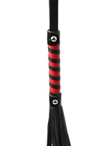 Load image into Gallery viewer, Sex and Mischief Red and Black Stripe Flogger

