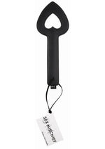 Load image into Gallery viewer, Sex and Mischief Shadow Heart Paddle - Black - 11.5in

