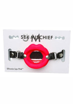 Load image into Gallery viewer, Sex and Mischief Silicone Lips Open Mouth Gag - Red
