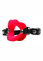 Load image into Gallery viewer, Sex and Mischief Silicone Lips Open Mouth Gag - Red
