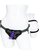 Load image into Gallery viewer, Sex and Mischief Strap-On and Silicone Dildo Kit - Black/Purple
