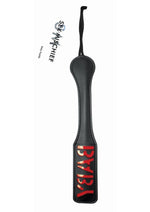 Load image into Gallery viewer, Sex and Mischief Vinyl Baby Paddle - Black/Red
