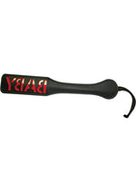 Load image into Gallery viewer, Sex and Mischief Vinyl Baby Paddle - Black/Red
