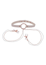 Load image into Gallery viewer, Sex and Miscielf Peaches &#39;N Creame Collar with Nipple Clamps
