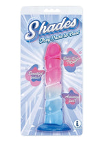 Load image into Gallery viewer, Shades Swirl Dildo with Suction Cup - Blue/Pink - 7.5in
