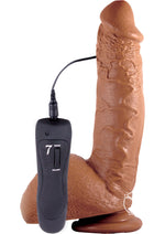 Load image into Gallery viewer, Shane Diesel Realistic Vibrating Dildo with Balls and Remote Control - Chocolate - 10in
