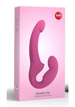 Load image into Gallery viewer, Share Lite Silicone Strapless Strap-On Dildo - Blackberry - Pink
