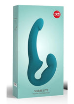 Load image into Gallery viewer, Share Lite Silicone Strapless Strap-On Dildo - Deep Sea - Blue
