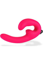 Load image into Gallery viewer, Sharevibe Silicone Strapless Strap-On Dildo with Rechargeable Bullet - Pink
