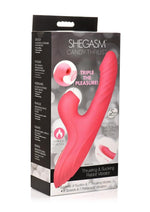 Load image into Gallery viewer, Shegasm Candy-Thrust Rechargeable Silicone Thrusting and Sucking Rabbit Vibrator - Pink
