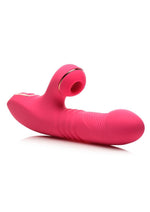 Load image into Gallery viewer, Shegasm Pro-Thrust Thrusting Suction Rechargeable Silicone Rabbit Vibrator - Pink
