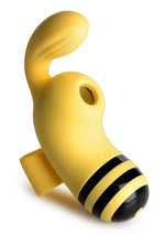 Load image into Gallery viewer, Shegasm Sucky Bee Rechargeable Silicone Clitoral Stimulating Finger Vibrator - Black/Yellow
