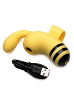 Load image into Gallery viewer, Shegasm Sucky Bee Rechargeable Silicone Clitoral Stimulating Finger Vibrator
