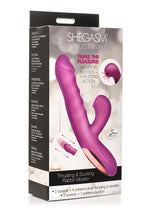 Load image into Gallery viewer, Shegasm + Thrust Wave Thrusting and Sucking Rechargeable Silicone Rabbit Vibrator - Purple
