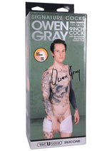Load image into Gallery viewer, Signature Cocks Silicone Owen Gray Dildo with Removable Suction Cup - Vanilla - 8in
