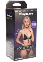 Load image into Gallery viewer, Signature Strokers Girls Of Social Media @Layna.me Pocket Pussy Masturbator - Flesh/Vanilla
