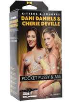 Load image into Gallery viewer, Signature Strokers Kittens and Cougars Dani Daniels and Cherie Deville Ultraskyn Masturbator - Pussy and Butt - Vanilla

