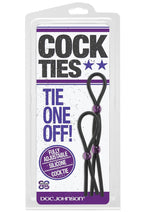Load image into Gallery viewer, Silicone Adjustable Cock Ties - Black - 2 Piece Kit
