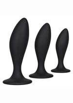 Load image into Gallery viewer, Silicone Anal Curve Kit - Black - 3 Piece