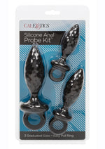 Load image into Gallery viewer, Silicone Anal Probe Kit - Black - Set Of 3
