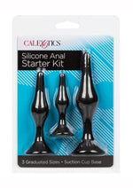 Load image into Gallery viewer, Silicone Anal Starter Kit - Black - 3 Per Set
