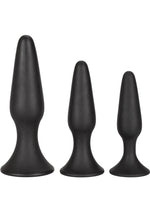Load image into Gallery viewer, Silicone Anal Trainer Kit Black 3 Sizes - Black