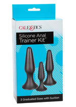 Load image into Gallery viewer, Silicone Anal Trainer Kit Black 3 Sizes - Black