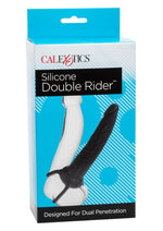 Load image into Gallery viewer, Silicone Double Rider Dildo Cock Ring - Black
