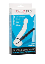 Load image into Gallery viewer, Silicone Love Rider Beaded Dual Penetrator - Black
