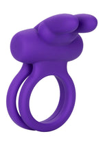 Load image into Gallery viewer, Silicone Rechargeable Dual Rockin Rabbit Multi Speed Cockring Waterproof - Purple
