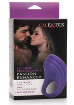 Load image into Gallery viewer, Silicone Rechargeable Passion Enhancer Cockring Waterproof - Purple
