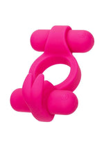 Load image into Gallery viewer, Silicone Rechargeable Rockin&#39; Rabbit Cock Ring - Pink
