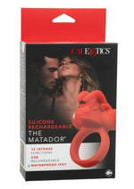 Load image into Gallery viewer, Silicone Rechargeable The Matador Cock Ring - Red
