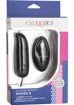 Load image into Gallery viewer, Silicone Ridged G-Spot Bullet with Remote Control - Black
